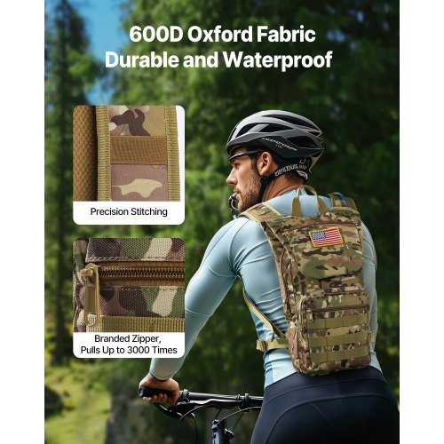Hydration Backpack Water Backpack with 3L TPU Water Bladder Tactical Molle