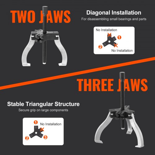 Gear Puller Set 3 and 7 Puller Kit 3 Jaw Gear Bearing Flywheel Pulley