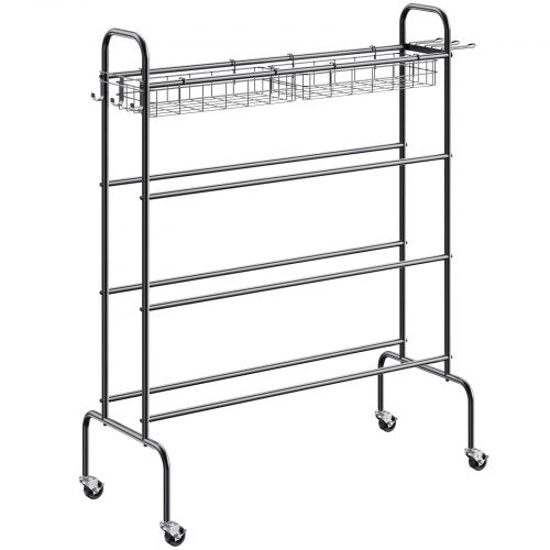 Basketball Rack 4Layers Rolling Basketball Shooting Training Stand Sports