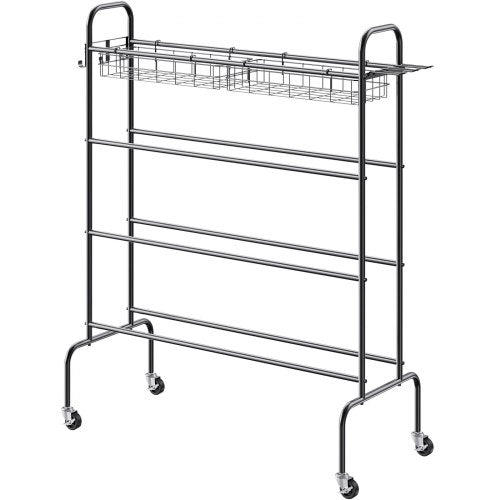Basketball Rack 4Layers Rolling Basketball Shooting Training Stand Sports
