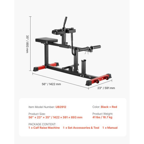 Seated Calf Machine 440 LBS Capacity Calf Raise Machine Seated Calf Raise