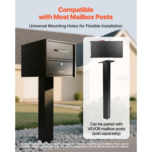 Post Mount Mailbox AntiPry AntiTheft Mailboxes for Outside Heavy Duty