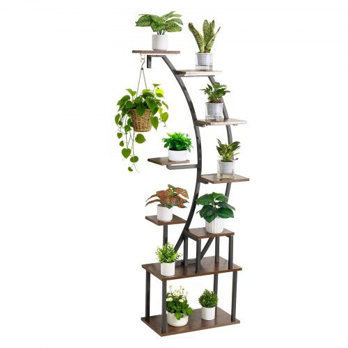 Plant Stand Indoor with Grow Lights 63 in Tall 9Tier Lighted Plant Shelf