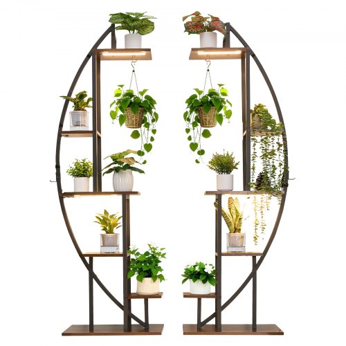 Plant Stand Indoor with Grow Lights 63 in Tall 6Tiered Lighted Plant