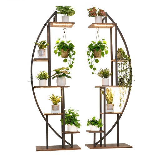 Plant Stand Indoor with Grow Lights 63 in Tall 6Tiered Lighted Plant