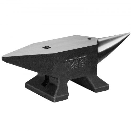 Single Horn Anvil 22Lbs Cast Steel Anvil High Hardness Rugged Round Horn