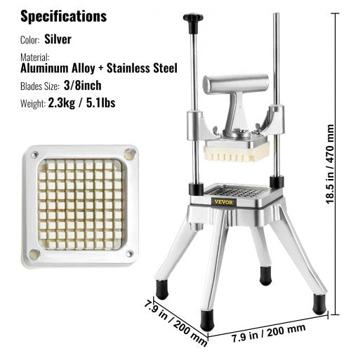 Commercial Vegetable Fruit Chopper 38 Blade Heavy Duty Professional Food