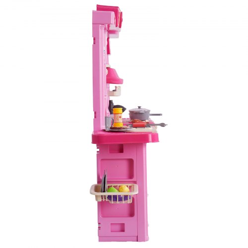 Kids Kitchen Playset 3in1 Toddler Kitchen with Simulated Spray Sounds
