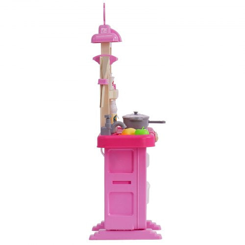 Kids Kitchen Playset Toddler Kitchen with Cooking Stove with Steam Sounds