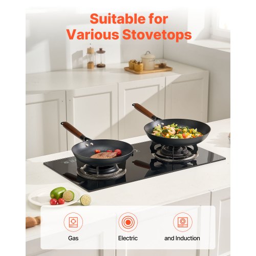 Cast Iron Skillet 3Piece Frying Pan Set 8 10 12 in Nonstick Skillets