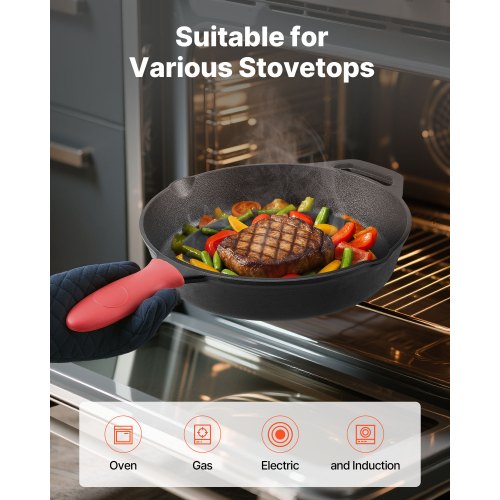 Cast Iron Skillet 4Piece Frying Pan Set 6 8 10 12 in Skillets