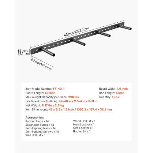 Floating Shelf Bracket 1 Pack 230 lbs104 kg Weight Capacity 43x62x15
