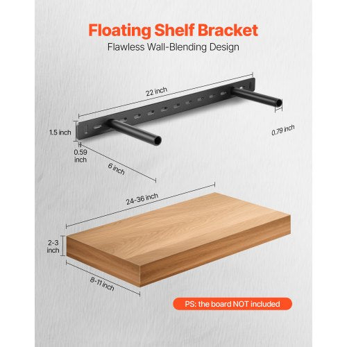 Floating Shelf Brackets 2 Pcs 150 lbs68 kg Weight Capacity 22x62x15