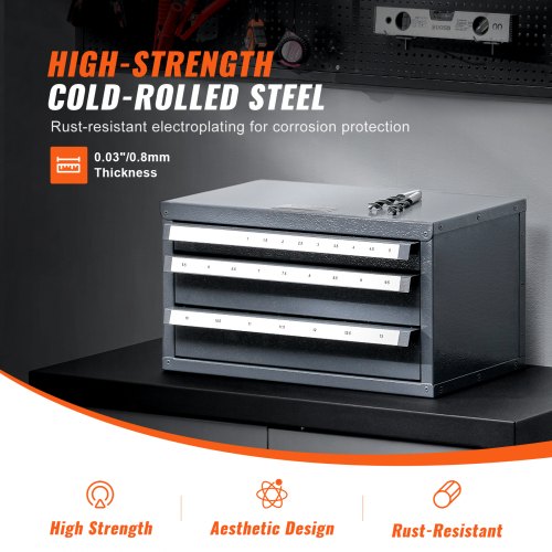 Drill Bit Dispenser Cabinet ThreeDrawer Drill Bit Organizer Cabinet for 1mm