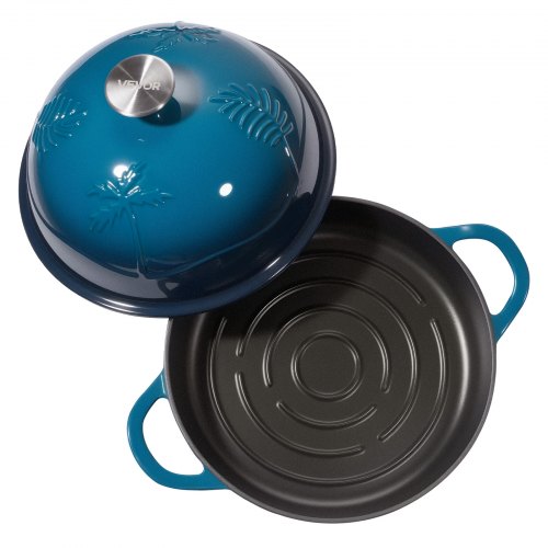 Enameled Cast Iron Dutch Oven 5 Quart Pot for Sourdough Bread Baking