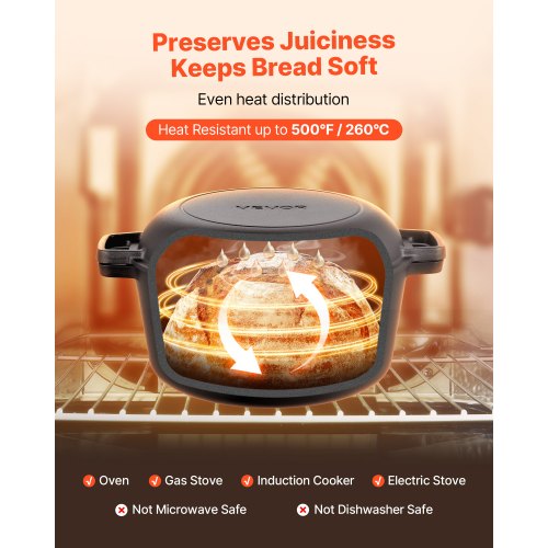 Cast Iron Dutch Oven 2in1 PreSeasoned Pot with Skillet Lid 5QT Cookware