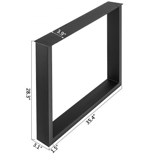 Set of 2 Steel Table Legs 28Height 35Wide Dining Table Legs Heavy Duty