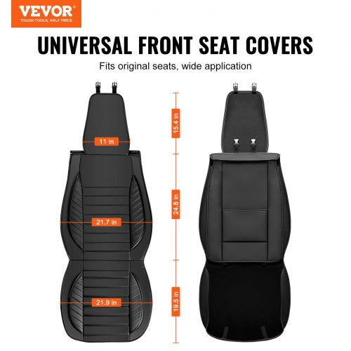 Seat Covers Universal Car Seat Covers Front Seats 2pcs Faux Leather Seat