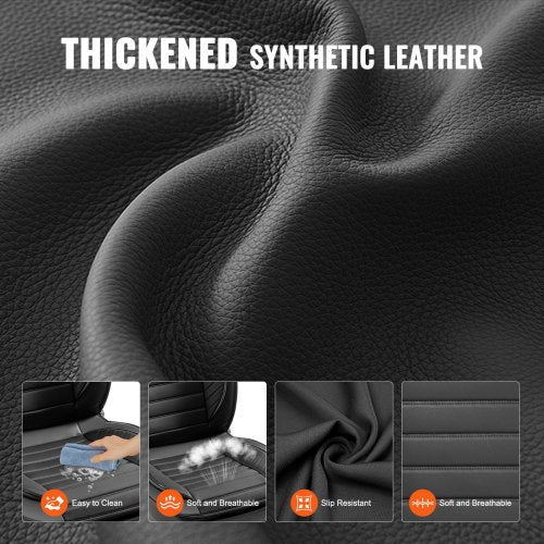 Seat Covers Universal Car Seat Covers Front Seats 2pcs Faux Leather Seat