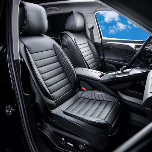 Seat Covers Universal Car Seat Covers Front Seats 2pcs Faux Leather Seat