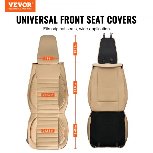 Seat Covers Universal Car Seat Covers Front Seats 2pcs Faux Leather Seat