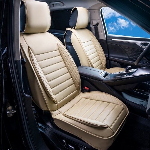 Seat Covers Universal Car Seat Covers Front Seats 2pcs Faux Leather Seat