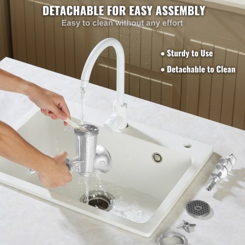 Manual Meat Grinder Heavy Duty Cast Iron Hand Meat Grinder with Steel Table