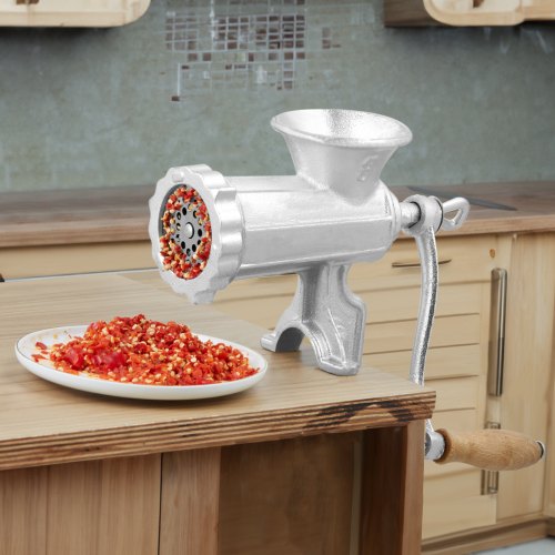 Manual Meat Grinder Heavy Duty Cast Iron Hand Meat Grinder with Steel Table