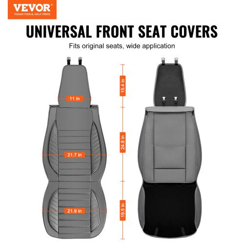 Seat Covers Universal Car Seat Covers Front Seats 2pcs Faux Leather Seat