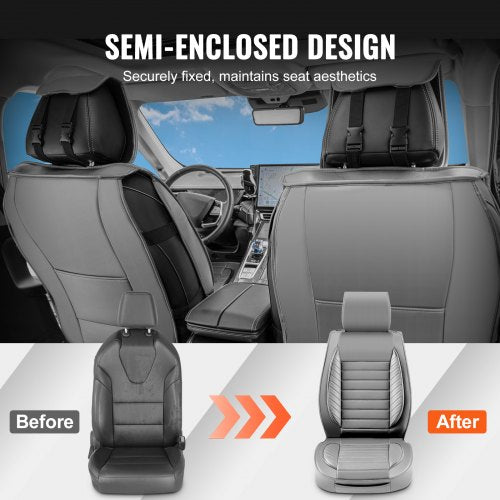 Seat Covers Universal Car Seat Covers Front Seats 2pcs Faux Leather Seat