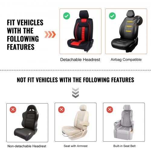 Seat Covers Universal Car Seat Covers Front Seats 2pcs Faux Leather Seat