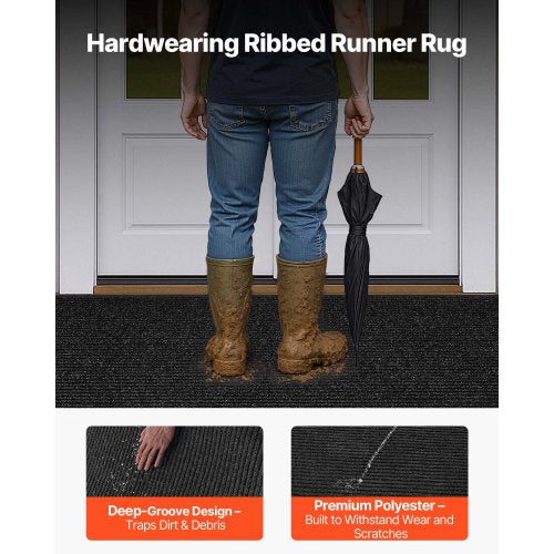 Front Door Mat 8 x 4 ft Commercial Floor Mat for Indoor and Outdoor