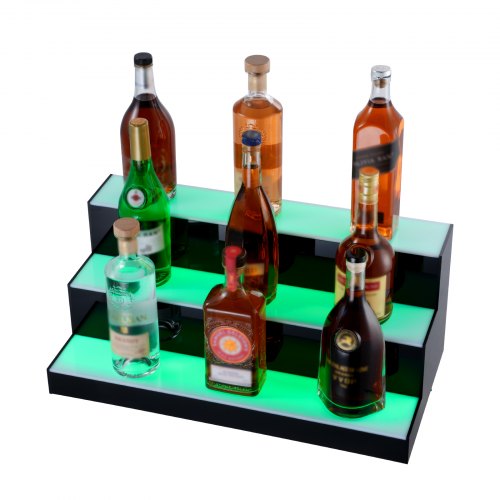 LED Lighted Liquor Bottle Display Bar Shelf RF App Control 24 3Step – 4 FT