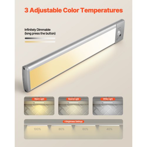 Under Cabinet Lighting 5 PCS 68 LED Motion Sensor Lights Rechargeable