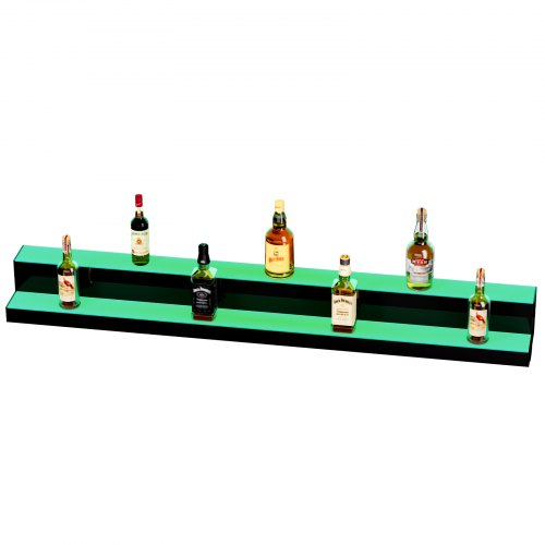 LED Lighted Liquor Bottle Display 2 Tiers 60 Inch Commercial Illuminated