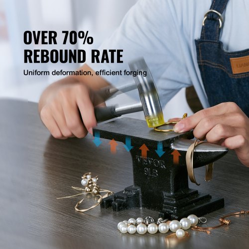 Single Horn Anvil High Hardness Rugged Round Horn Anvil Blacksmith88Lbs