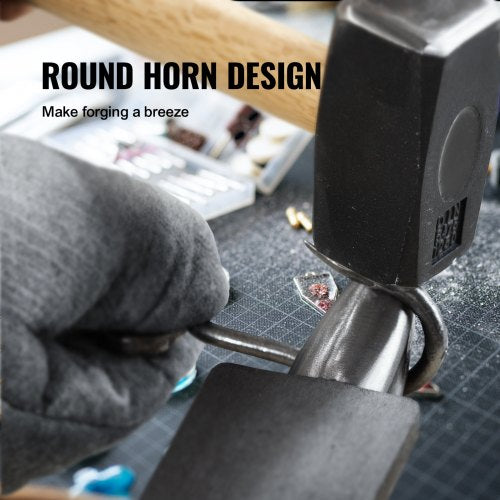 Single Horn Anvil High Hardness Rugged Round Horn Anvil Blacksmith88Lbs