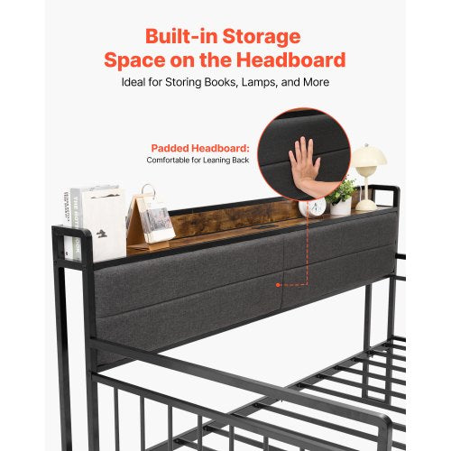 Twin Size Daybed Frame Day Bed With Trundle Heavy Duty Metal Platform Charging