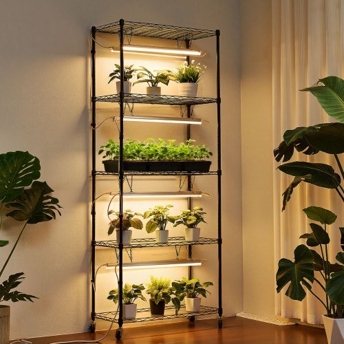 Plant Shelf with Grow Light 6Tier Indoor Plant Stand 71 in Tall Plants