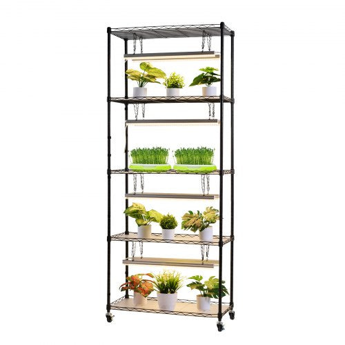 Plant Shelf with Grow Light 6Tier Indoor Plant Stand 71 in Tall Plants