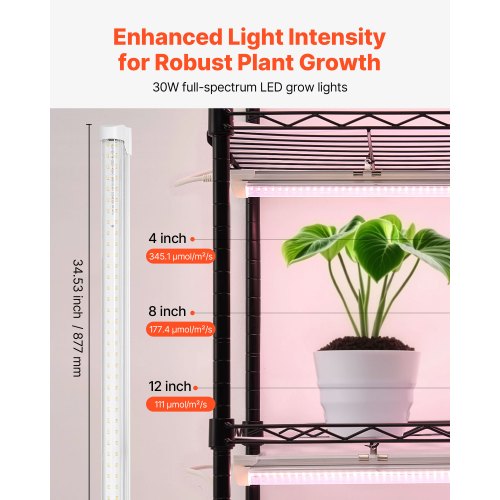 Plant Shelf with Grow Light 6Tier Indoor Plant Stand 71in Tall Indoor