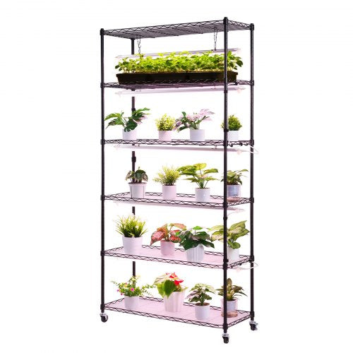 Plant Shelf with Grow Light 6Tier Indoor Plant Stand 71in Tall Indoor