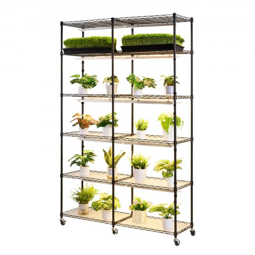 Plant Shelf with Grow Light 6Tier DoubleRow Plant Stand 71in Tall Indoor