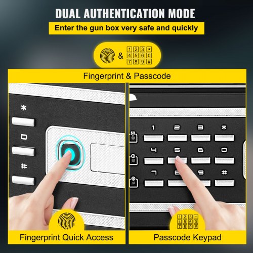 Safe Box 08 CUFT Fingerprint Safe Box for Money with 2 Keys Digital