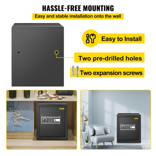 Safe Box 17 CUFT Fingerprint Safe Box for Money with 2 Keys Digital