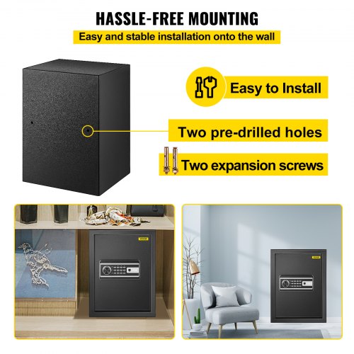 Safe Box 21 CUFT Fingerprint Safe Box for Money with 2 Keys Digital