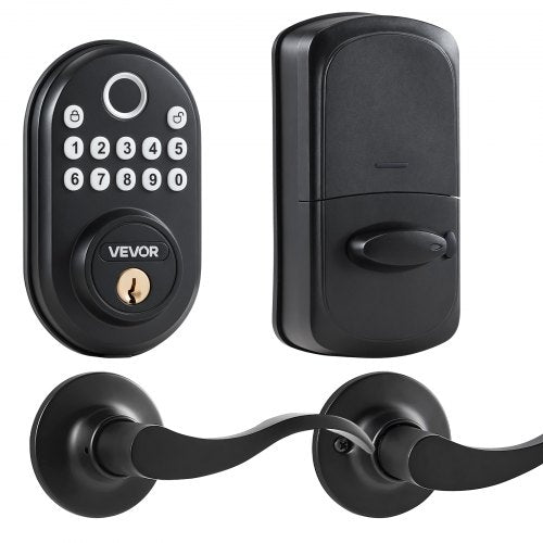 Fingerprint Door Lock with Level Handles FingerprintKeypad CodeKey