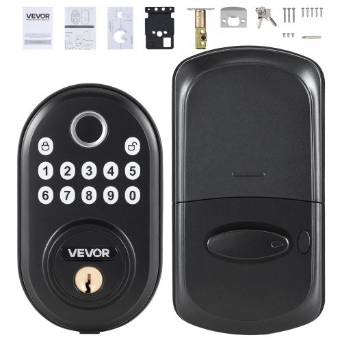 Fingerprint Door Lock with FingerprintKeypad CodeKey OneTime and AntiPeeking