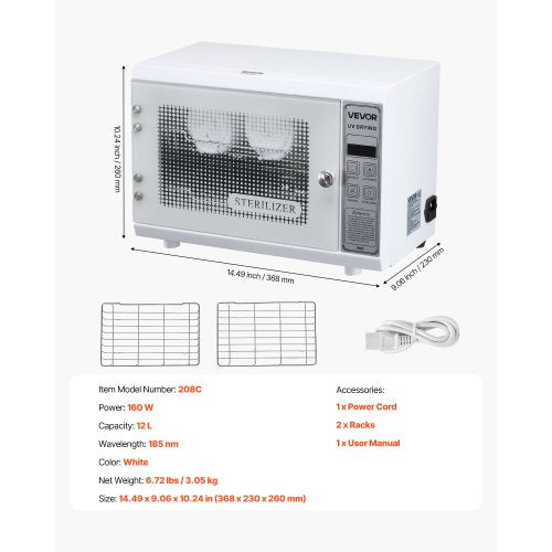 Nail Tool Cleaning Machine 12L Large Capacity MultiFunctional Tool