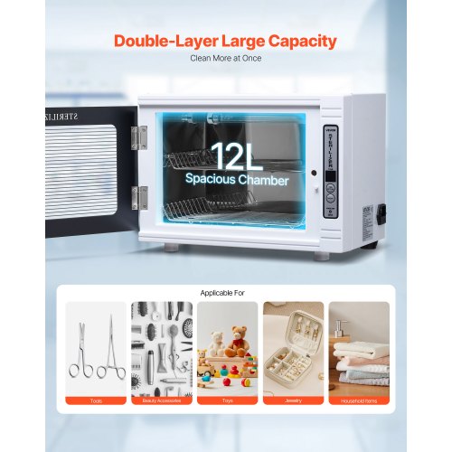Nail Tool Cleaning Machine 12L Large Capacity Tool Cabinet Cleaner Box